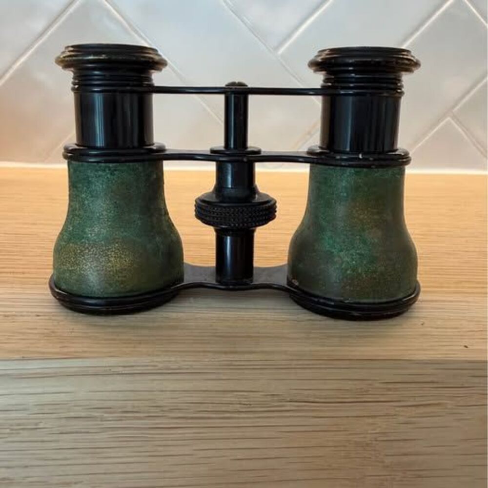 Antique Lemaire Paris Opera Glass Brass Enamel Binoculars Verres Superieurs Bee